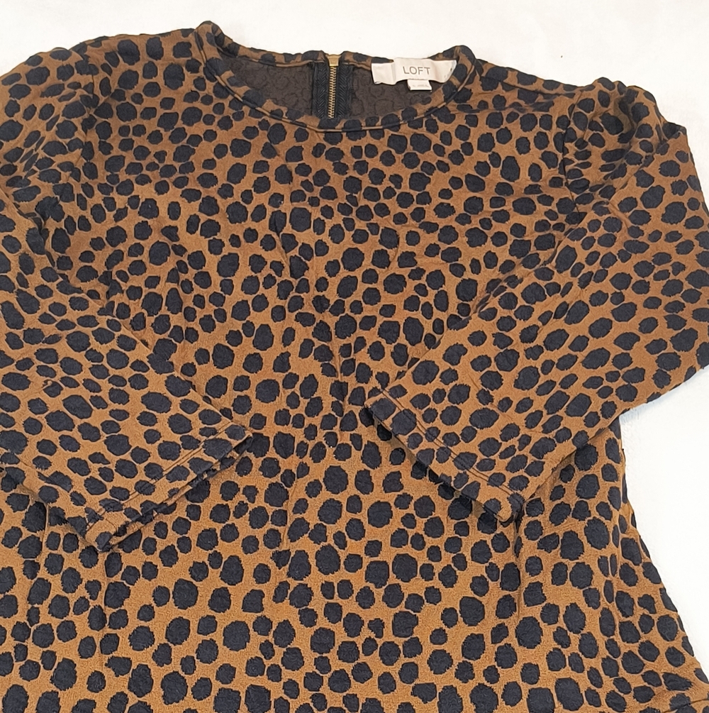LOFT Animal Print Knit Top